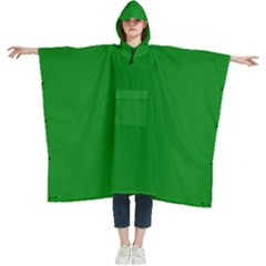 Dark Emerald Green	 - 	hooded Rain Ponchos