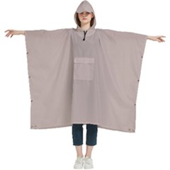 Silver Pink	 - 	hooded Rain Ponchos by ColorfulWomensWear