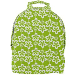 Lime Green Flowers Pattern Mini Full Print Backpack by GardenOfOphir