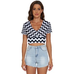 Pattern 111 V-neck Crop Top by GardenOfOphir