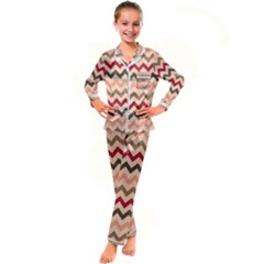 Pattern 112 Kid s Satin Long Sleeve Pajamas Set by GardenOfOphir