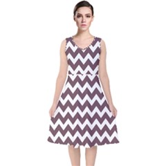 Pattern 121 V-neck Midi Sleeveless Dress 