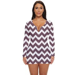 Pattern 121 Long Sleeve Boyleg Swimsuit