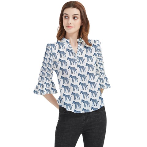 Pattern 130 Loose Horn Sleeve Chiffon Blouse by GardenOfOphir