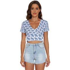 Pattern 130 V-neck Crop Top by GardenOfOphir