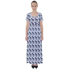 Pattern 129 High Waist Short Sleeve Maxi Dress
