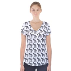 Pattern 129 Short Sleeve Front Detail Top