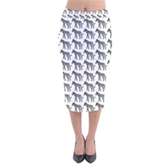 Pattern 129 Velvet Midi Pencil Skirt