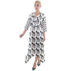 Pattern 129 Quarter Sleeve Wrap Front Maxi Dress