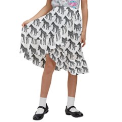 Pattern 129 Kids  Ruffle Flared Wrap Midi Skirt