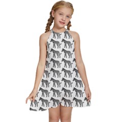 Pattern 129 Kids  Halter Collar Waist Tie Chiffon Dress