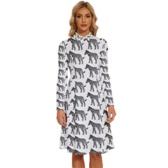 Pattern 129 Long Sleeve Shirt Collar A-Line Dress