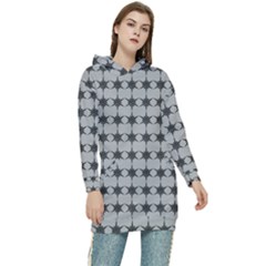 Pattern 138 Women s Long Oversized Pullover Hoodie by GardenOfOphir