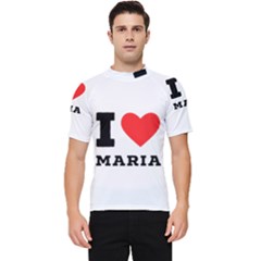 I Love Maria Men s Short Sleeve Rash Guard