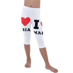 I Love Maria Kids  Lightweight Velour Capri Leggings 