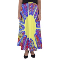 Explosion Big Bang Colour Structure Flared Maxi Skirt