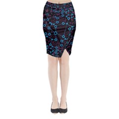 Artificial Intelligence Network Midi Wrap Pencil Skirt by Semog4