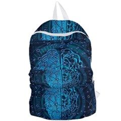 Artificial Intelligence Network Blue Art Foldable Lightweight Backpack