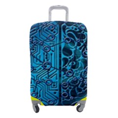 Artificial Intelligence Network Blue Art Luggage Cover (small) by Semog4