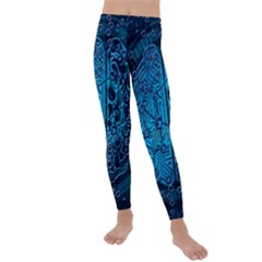 Artificial Intelligence Network Blue Art Kids  Lightweight Velour Leggings by Semog4