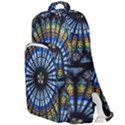 Mandala Floral Rose Window Strasbourg Cathedral France Double Compartment Backpack View1