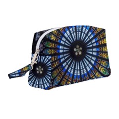 Mandala Floral Rose Window Strasbourg Cathedral France Wristlet Pouch Bag (medium) by Semog4