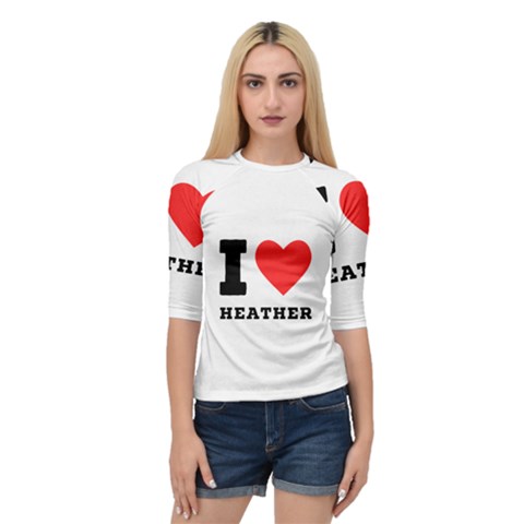 I Love Heather Quarter Sleeve Raglan Tee by ilovewhateva