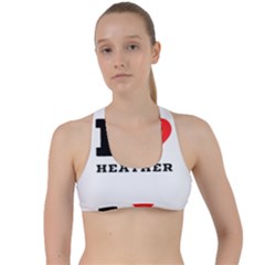 I Love Heather Criss Cross Racerback Sports Bra by ilovewhateva