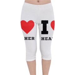 I Love Heather Velvet Capri Leggings  by ilovewhateva