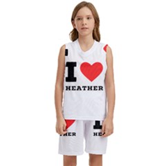 I Love Heather Kids  Basketball Mesh Set by ilovewhateva