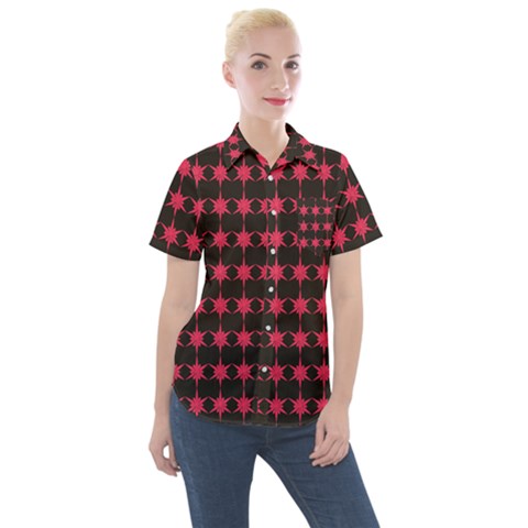 Pattern 143 Women s Short Sleeve Pocket Shirt by GardenOfOphir