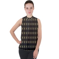 Pattern 144 Mock Neck Chiffon Sleeveless Top