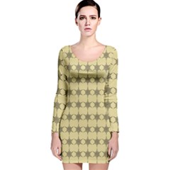 Pattern 145 Long Sleeve Velvet Bodycon Dress by GardenOfOphir