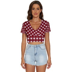 Pattern 152 V-neck Crop Top by GardenOfOphir