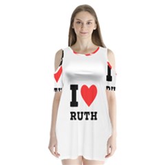 I Love Ruth Shoulder Cutout Velvet One Piece