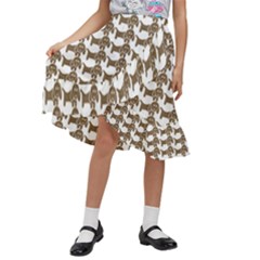 Pattern 161 Kids  Ruffle Flared Wrap Midi Skirt by GardenOfOphir