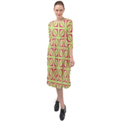 Pattern 165 Ruffle End Midi Chiffon Dress by GardenOfOphir