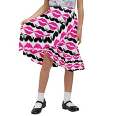 Pattern 170 Kids  Ruffle Flared Wrap Midi Skirt by GardenOfOphir