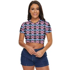Pattern 172 Side Button Cropped Tee by GardenOfOphir