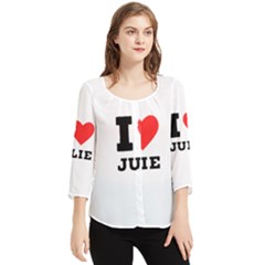I Love Julie Chiffon Quarter Sleeve Blouse by ilovewhateva