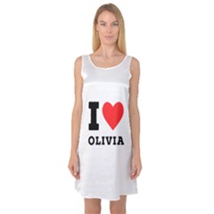I Love Olivia Sleeveless Satin Nightdress by ilovewhateva