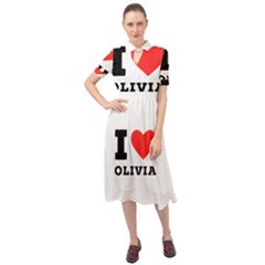 I Love Olivia Keyhole Neckline Chiffon Dress by ilovewhateva