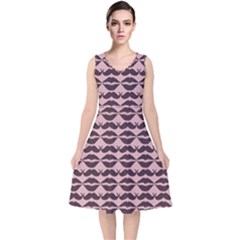 Pattern 182 V-neck Midi Sleeveless Dress  by GardenOfOphir