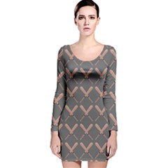 Pattern 184 Long Sleeve Velvet Bodycon Dress by GardenOfOphir