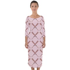 Pattern 185 Quarter Sleeve Midi Bodycon Dress by GardenOfOphir