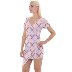 Pattern 185 Short Sleeve Asymmetric Mini Dress
