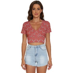 Pattern 190 V-neck Crop Top by GardenOfOphir