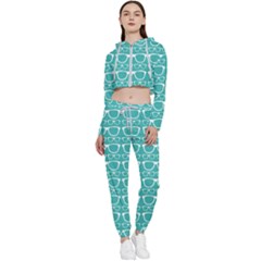 Pattern 206 Cropped Zip Up Lounge Set by GardenOfOphir