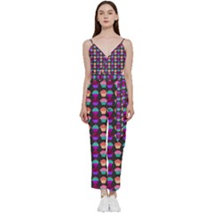 Pattern 207 V-neck Spaghetti Strap Tie Front Jumpsuit by GardenOfOphir