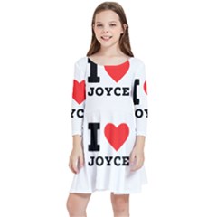 I Love Joyce Kids  Quarter Sleeve Skater Dress by ilovewhateva